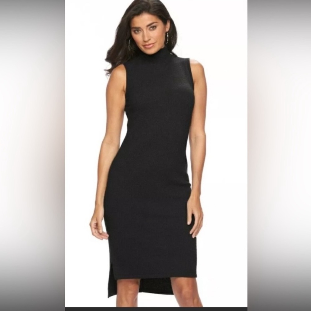 APT.9 black mock neck dress
